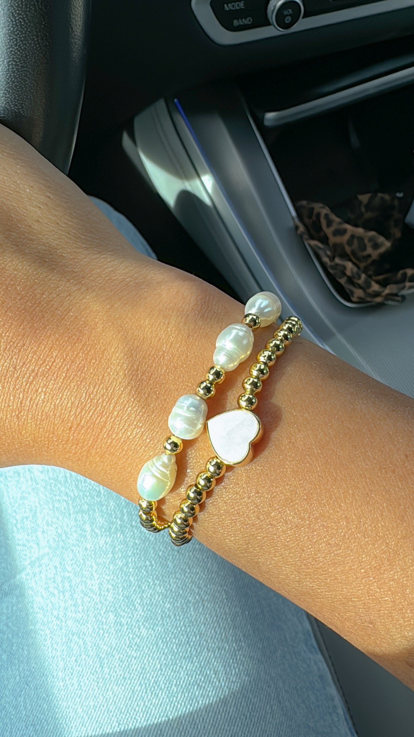 Gold and Pearl Bracelet