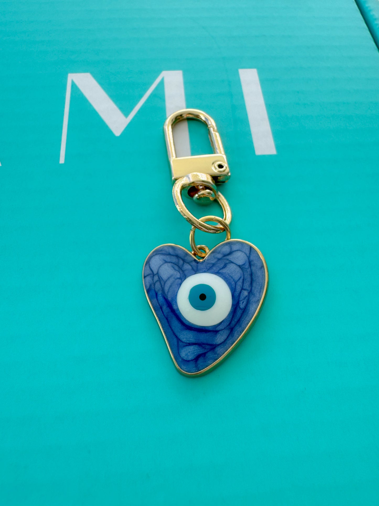 Keychain Blue Heart