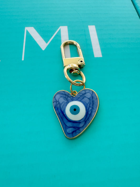 Keychain Blue Heart